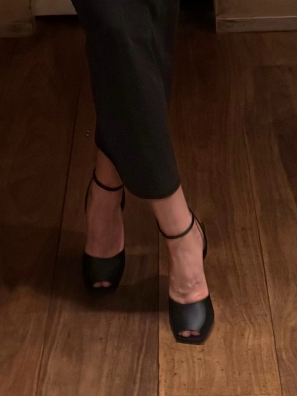 Yves Saint Laurent Black and Red Wedge Heels - Picture 10 of 10